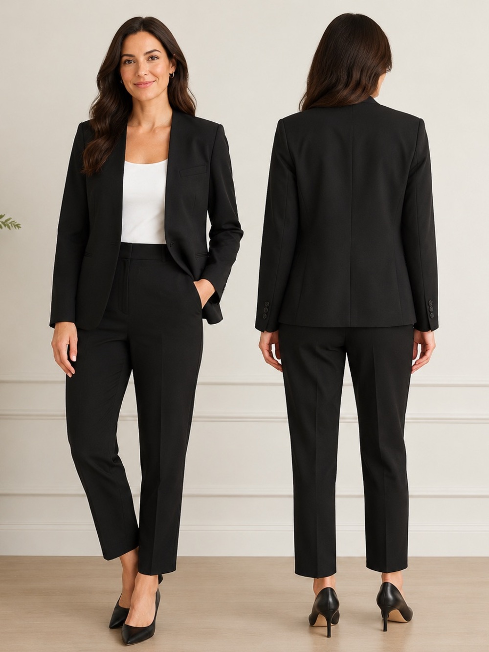 Sophie Rue Black Tailored Ankle Dress Pants